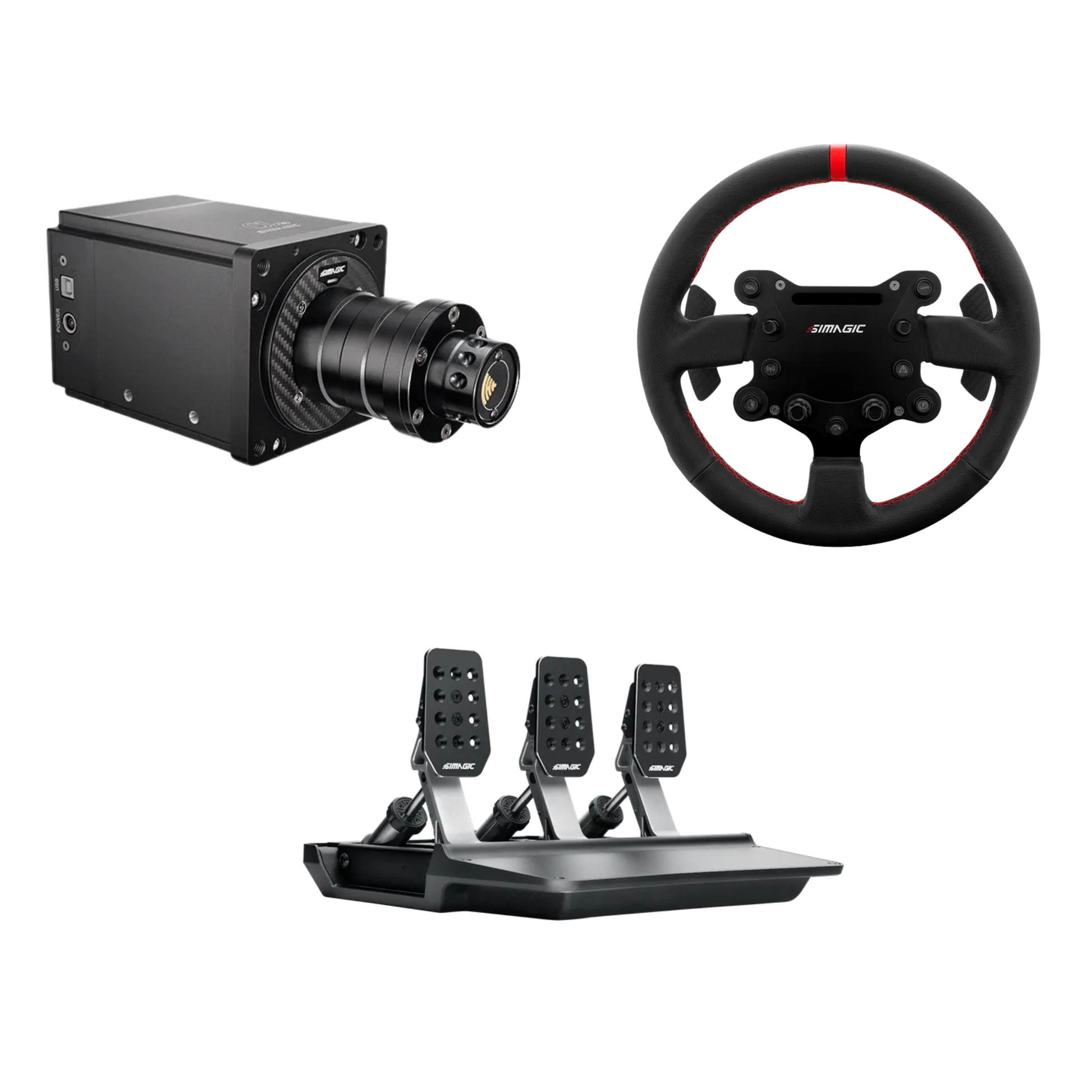 driving simulator wheel and pedals Simagic Entry-Level Sim Racing Bundle – Boundless Racing